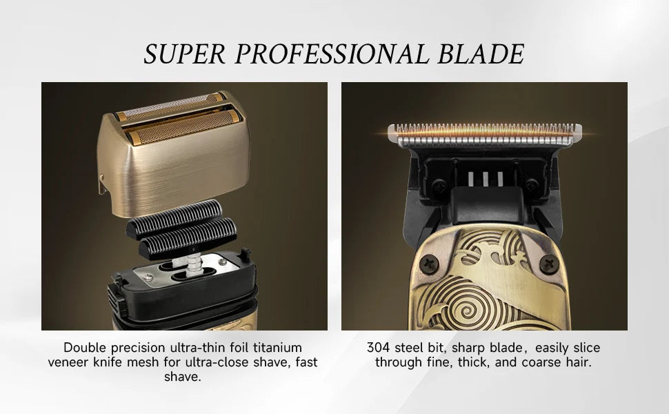 Oudim Triple Blade Foil Shaver For Men Grooming Kit