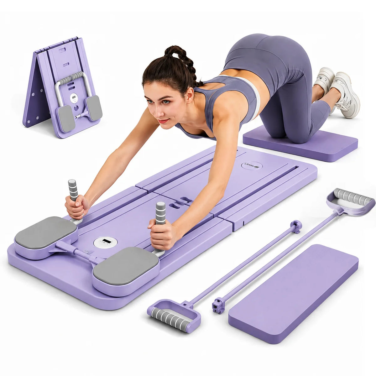UMAY Multifunctional Pilates Board With Timer For Core Workouts