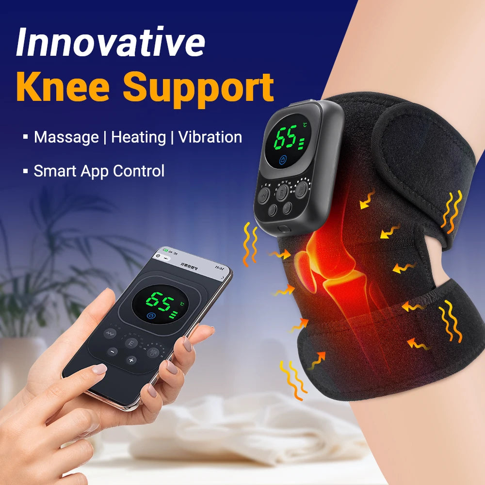 Hailicare ElectricHeatingTherapy ShoulderKneeMassagerBrace WithAppConnect LEDDetachableController ForArthritisPainRelief