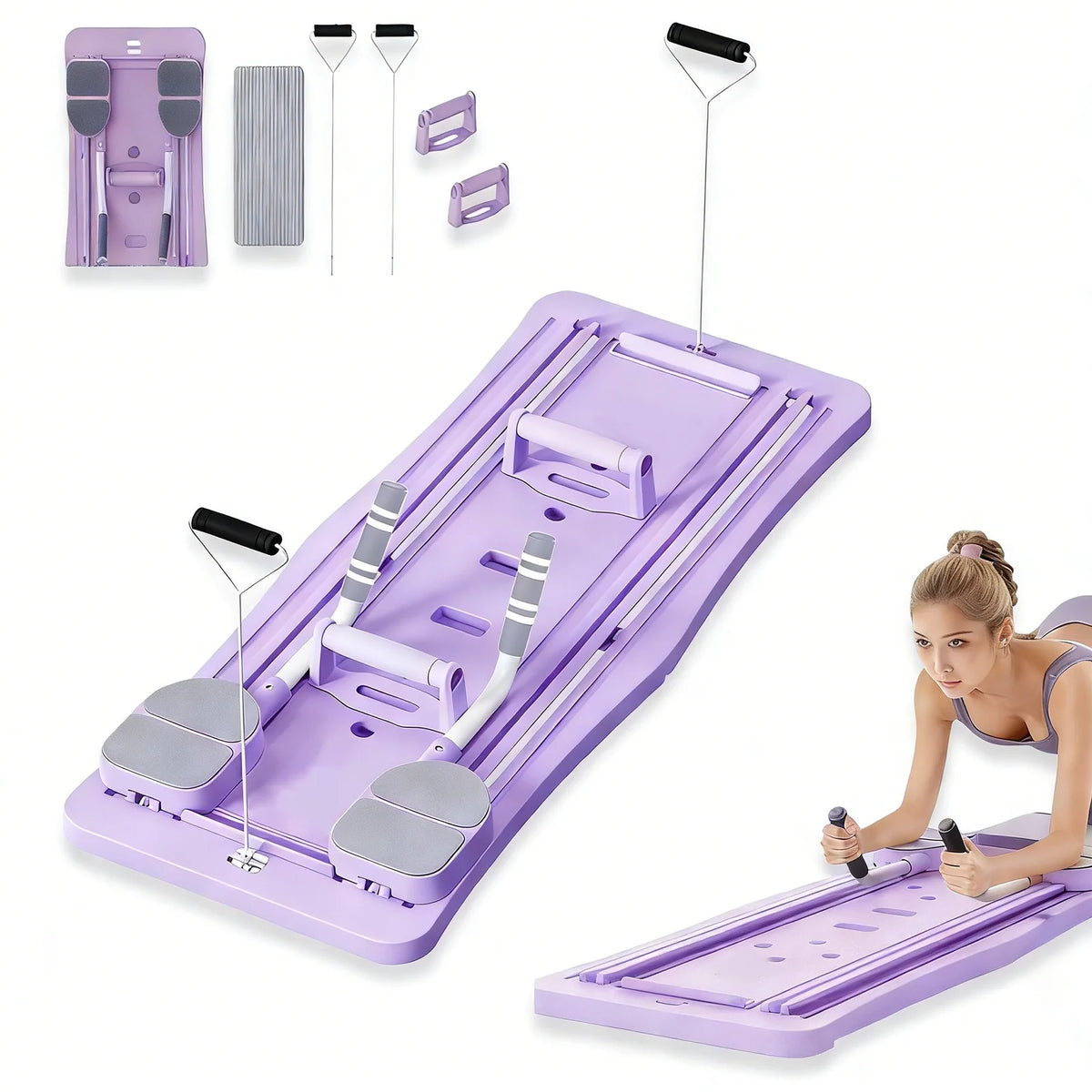 Multi Functional Foldable Ab Workout Board With Resistance Bands