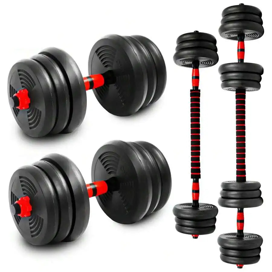 3 In 1 Adjustable Dumbbell Set 44 Lbs Barbell Stand