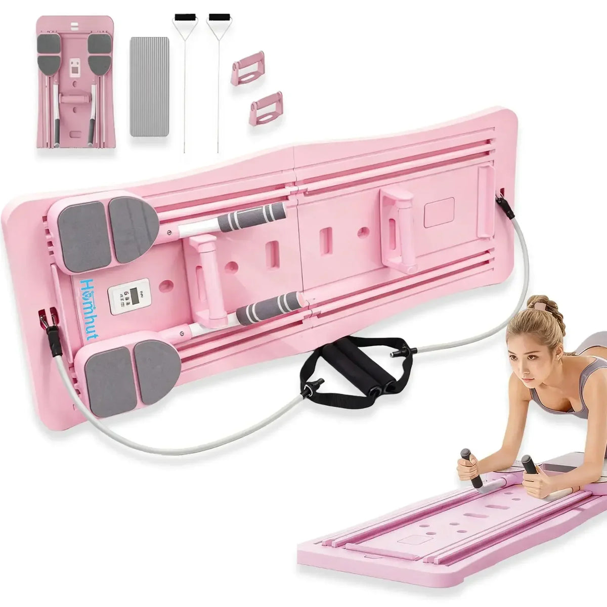 Multi Functional Foldable Ab Workout Board With Resistance Bands