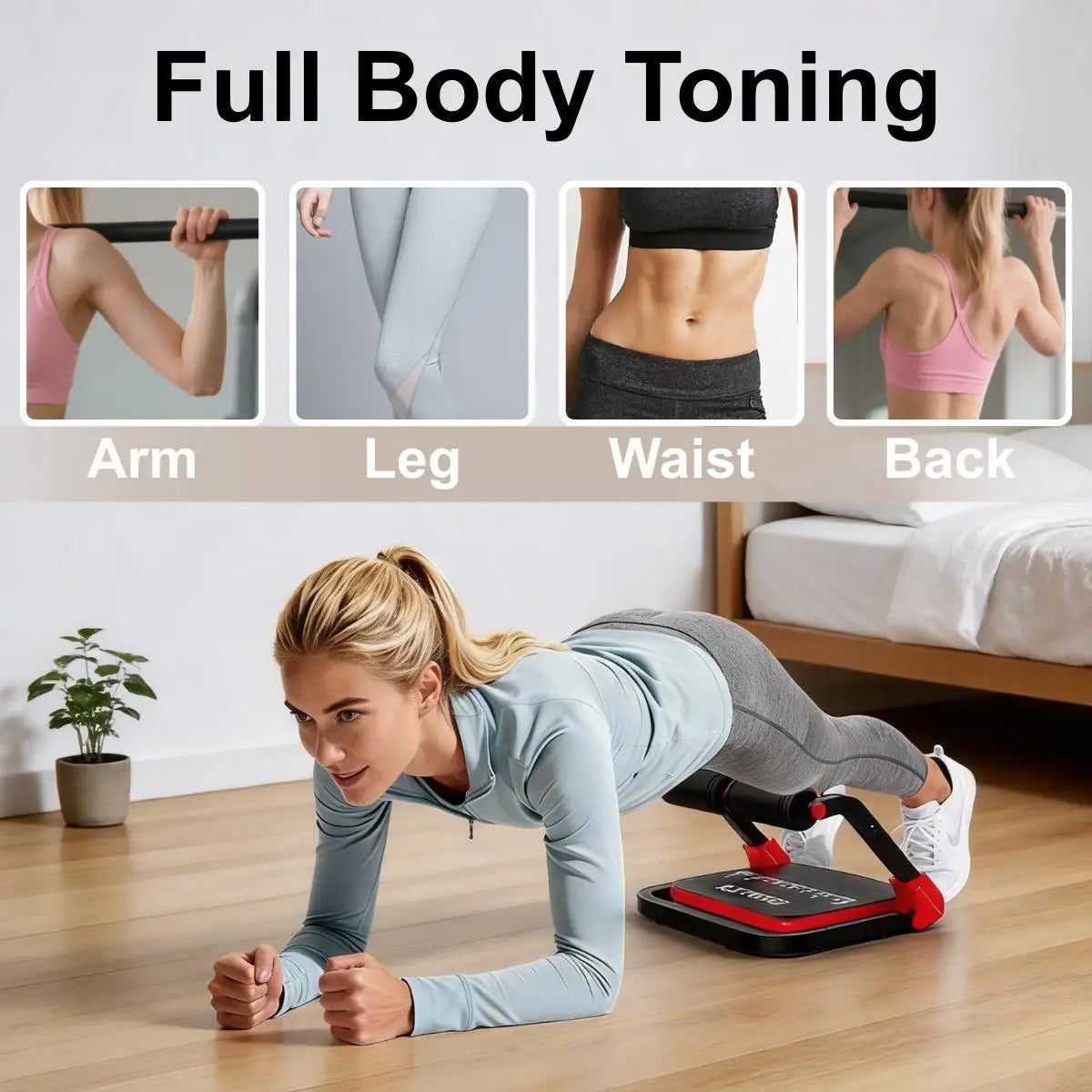 Abdominal Trainer For Home Use Foldable With Three Resistance Levels