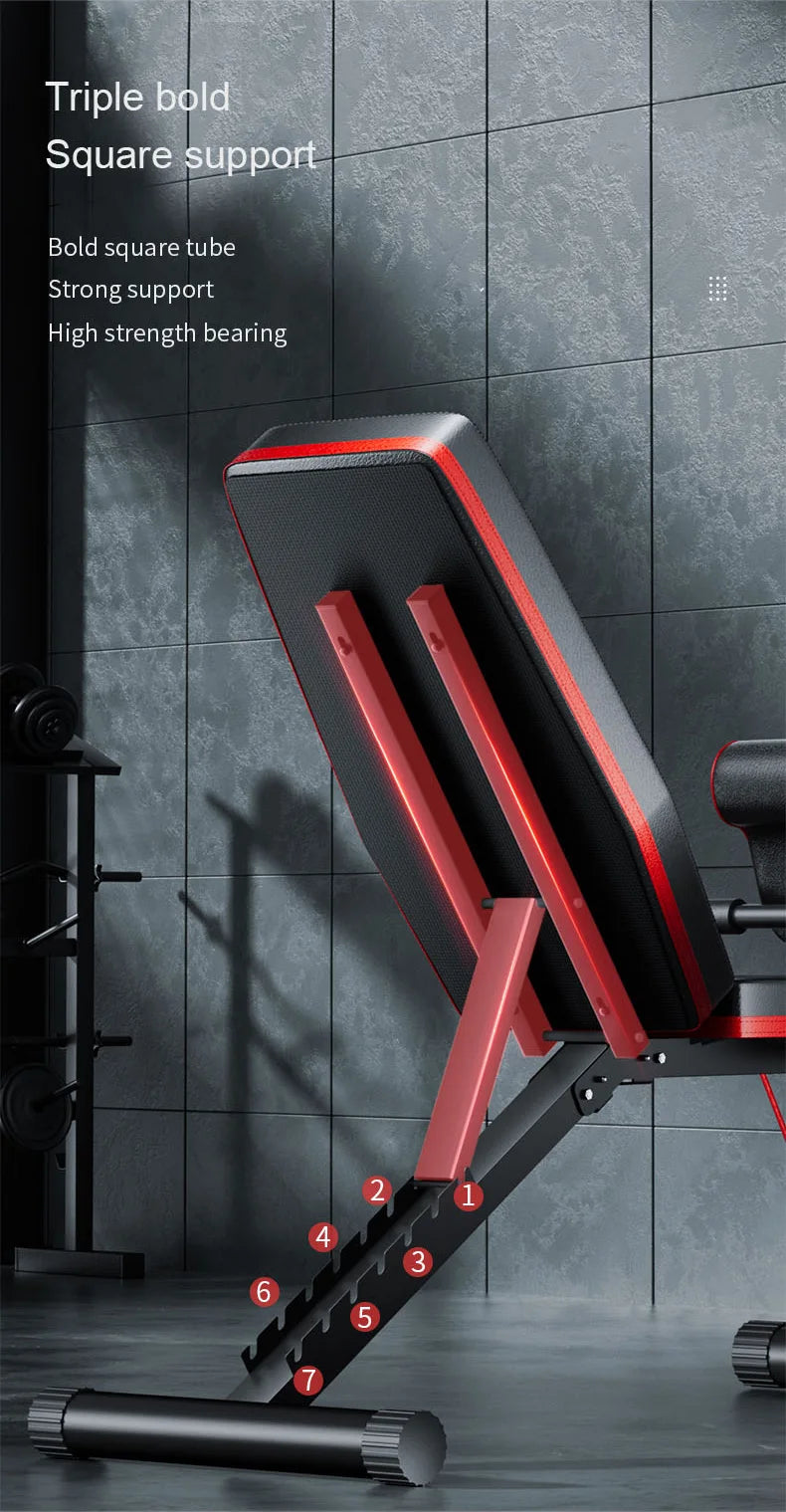 Adjustable Folding Fitness Bench 13-In-1 Home Gym Equipment