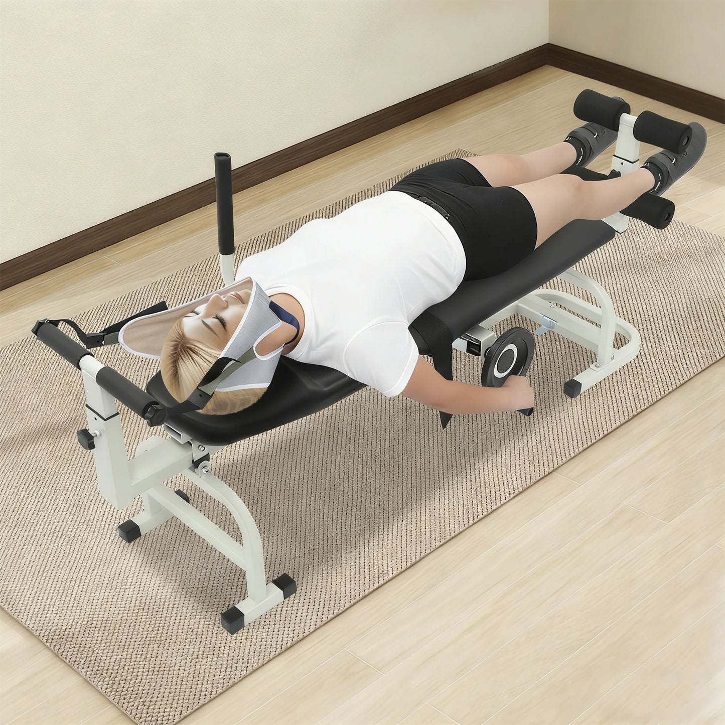 Spine Decompression Bed Back Stretcher With Handwheel Control 330 Pounds