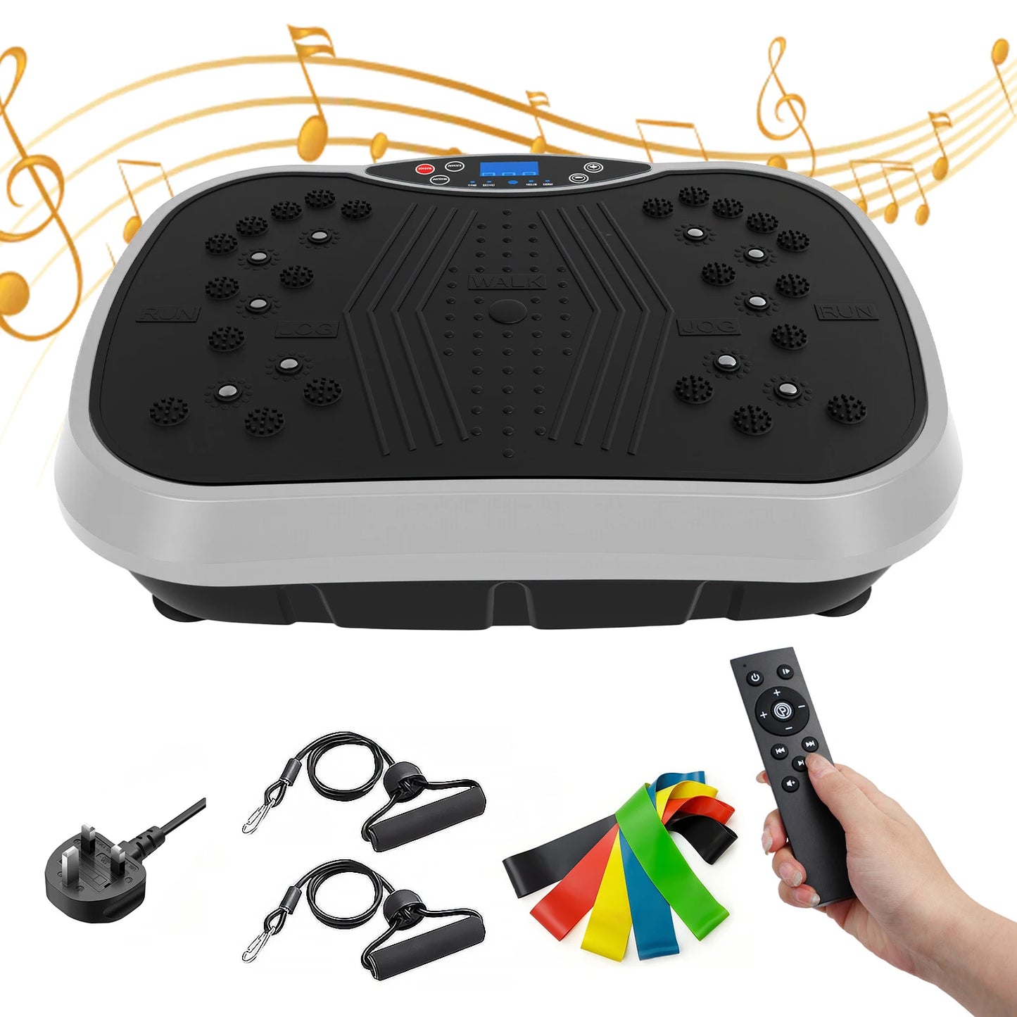 Portable Vibration Plate With Bluetooth Bands And Yoga Straps