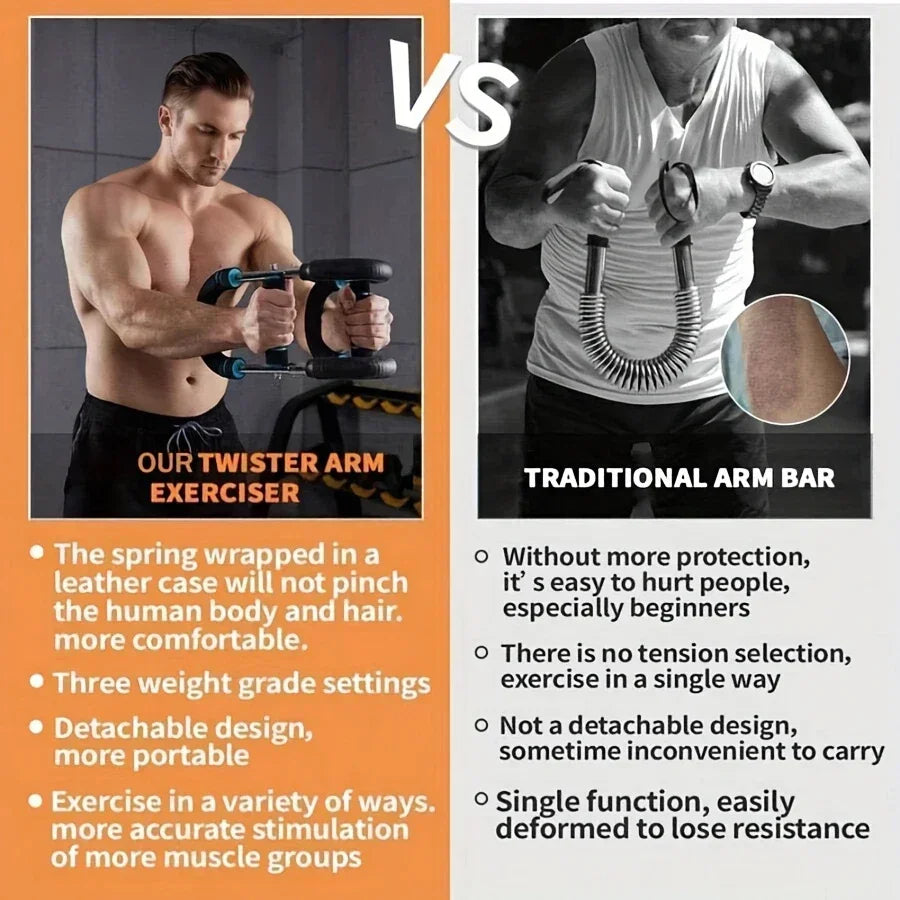 U Shaped Power Twister Bar Hand Gripper Arm Strength Trainer