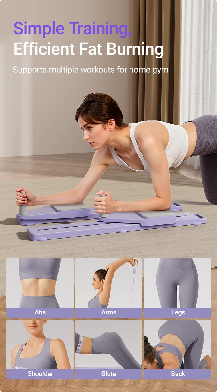 UMAY Multifunctional Home Pilates Board With Adjustable Resistance Timer