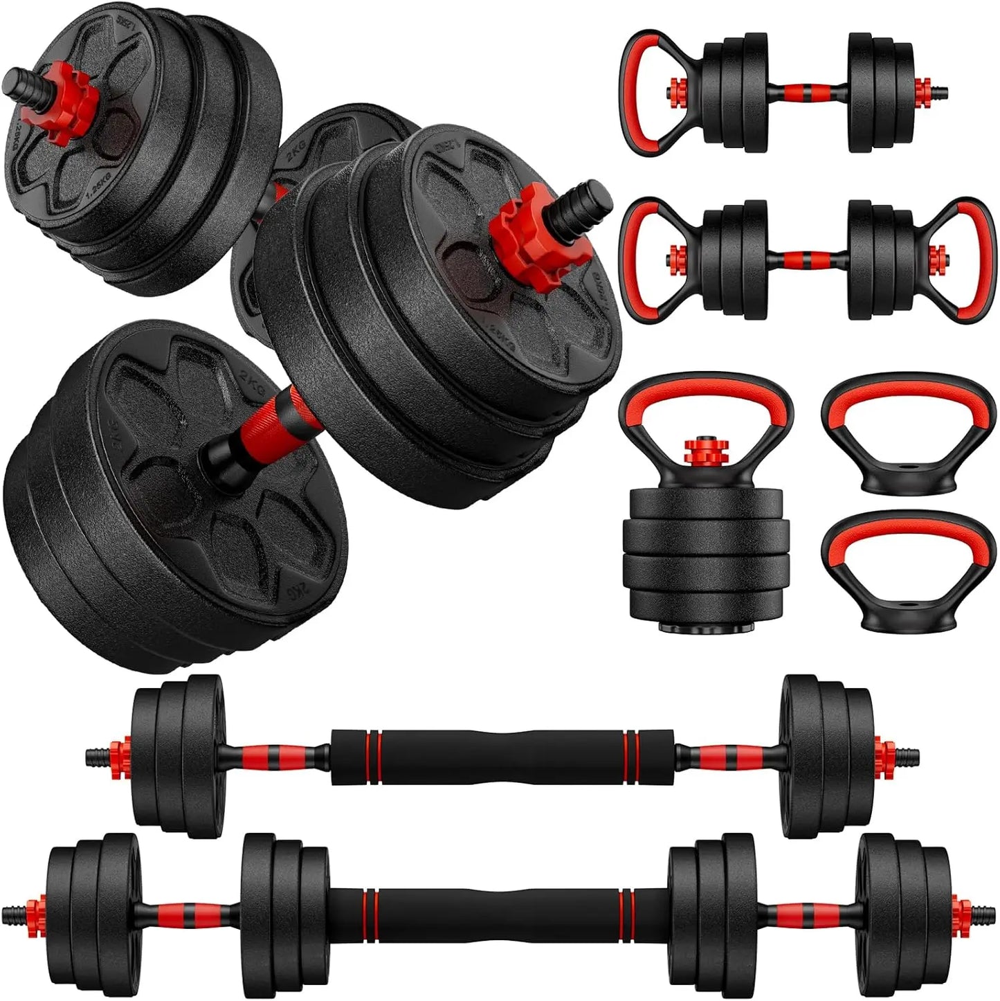 Four In One Adjustable Dumbbell Set For Barbell Training