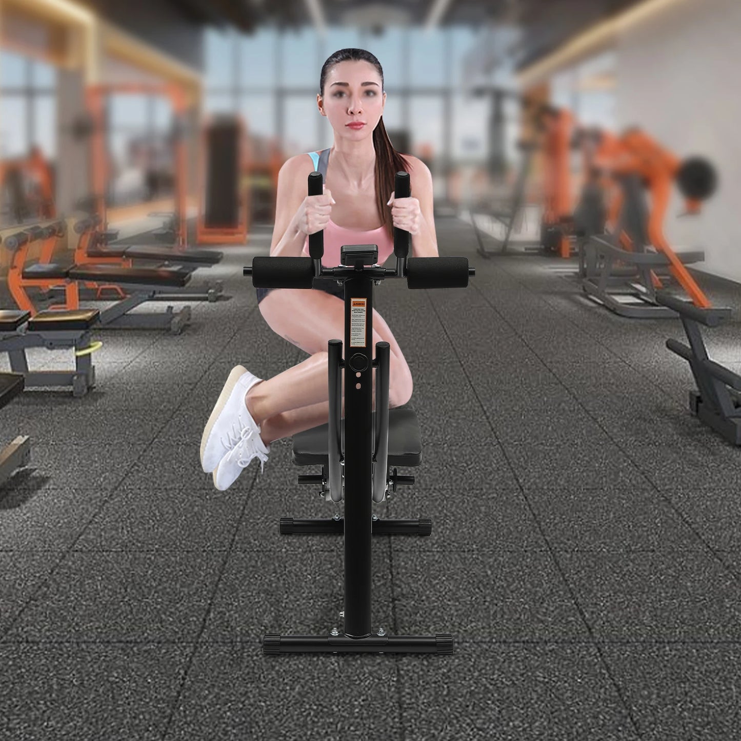 Ab Exercise Machine Foldable Crunch Trainer With LED Display