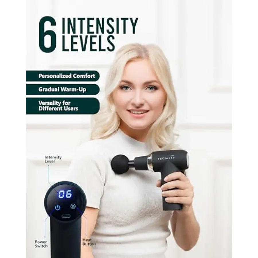 Portable Electric Handheld Massage Gun With DetachableExtensionKit For DeepTissue