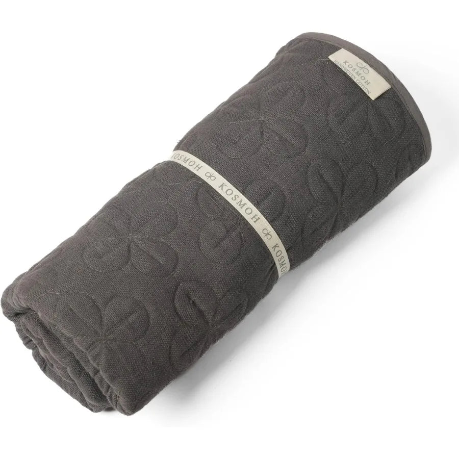 Hign-concerned SustainableOrganicCotton Khadi Yoga Mat for Home Gym Meditation Wellbeing