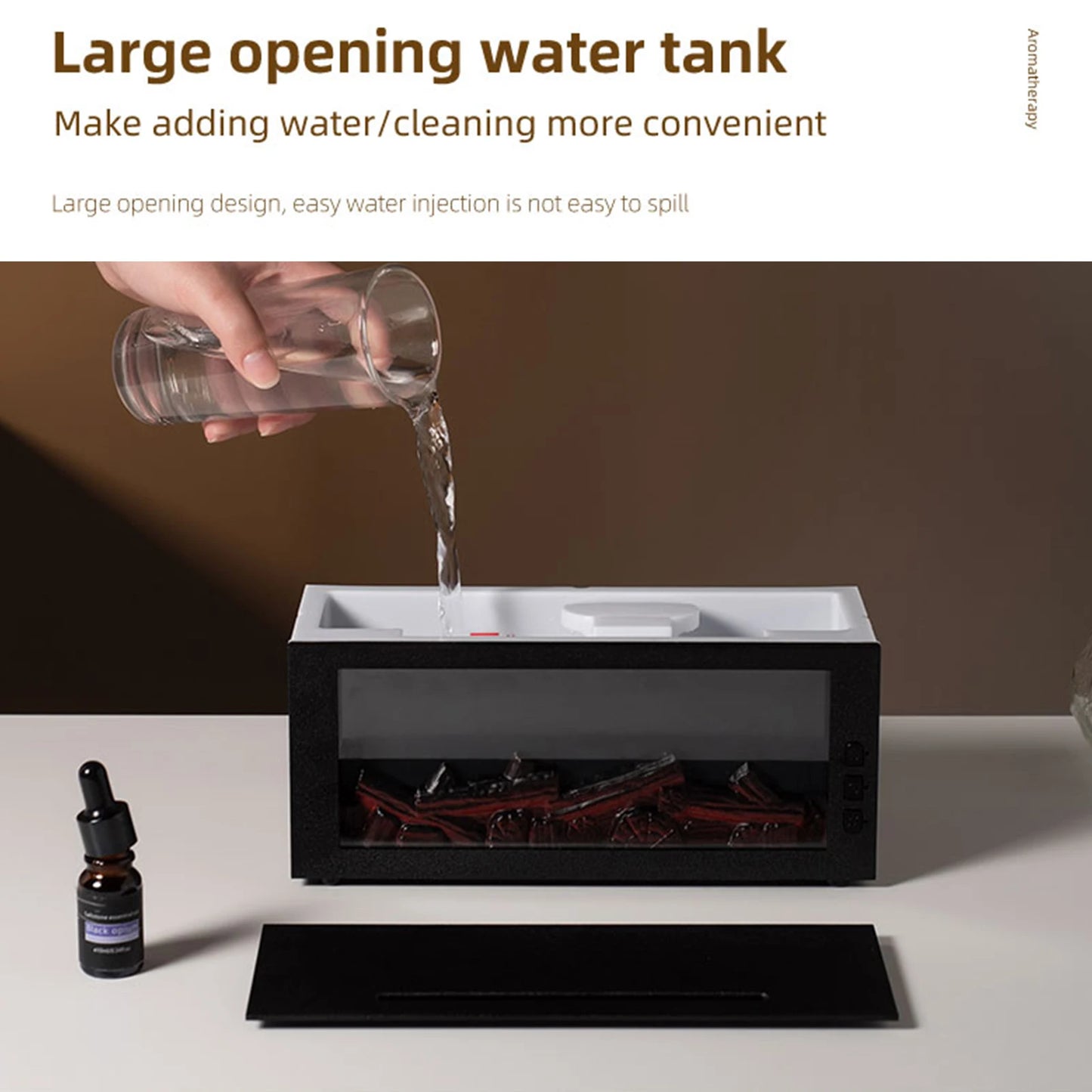 Flame Air Diffuser Humidifier And Aromatherapy Diffuser For Bedroom