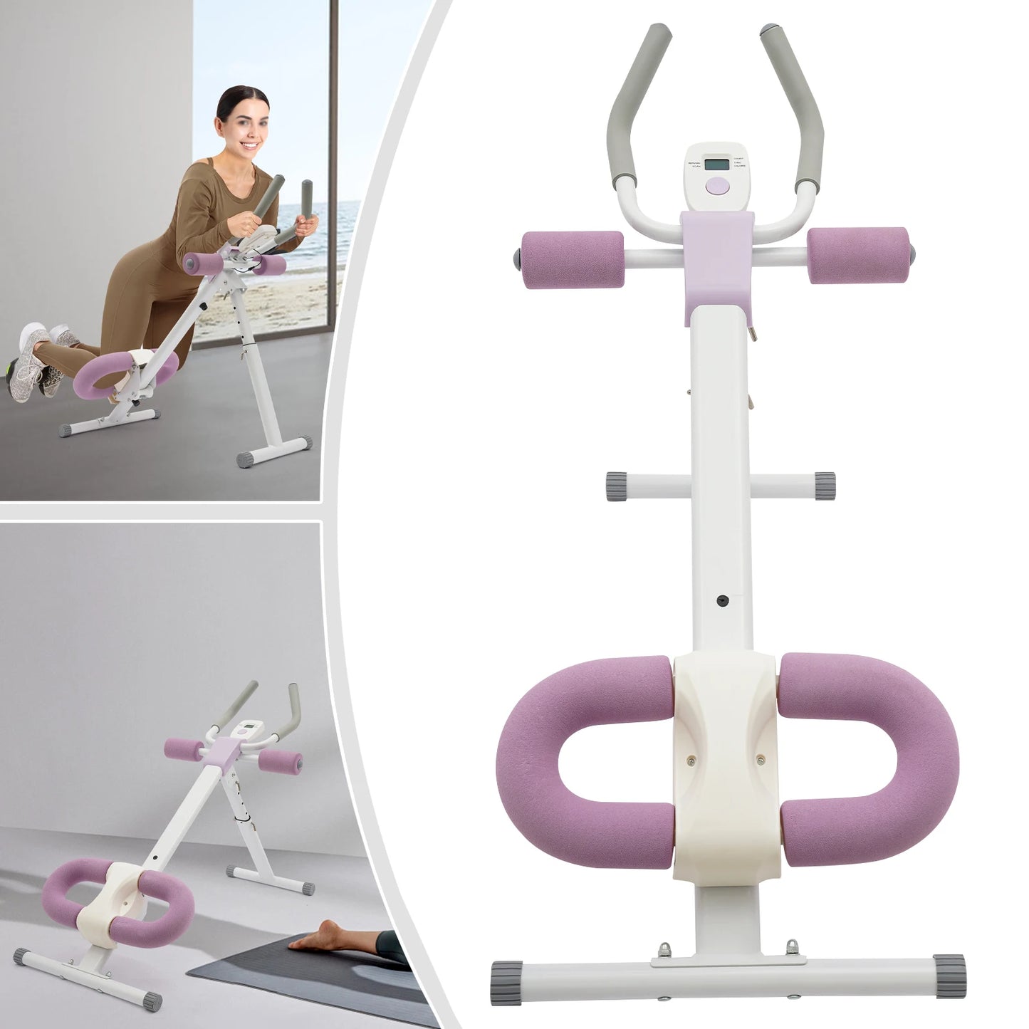 Foldable Abdominal Trainer Machine With Two Level Incline