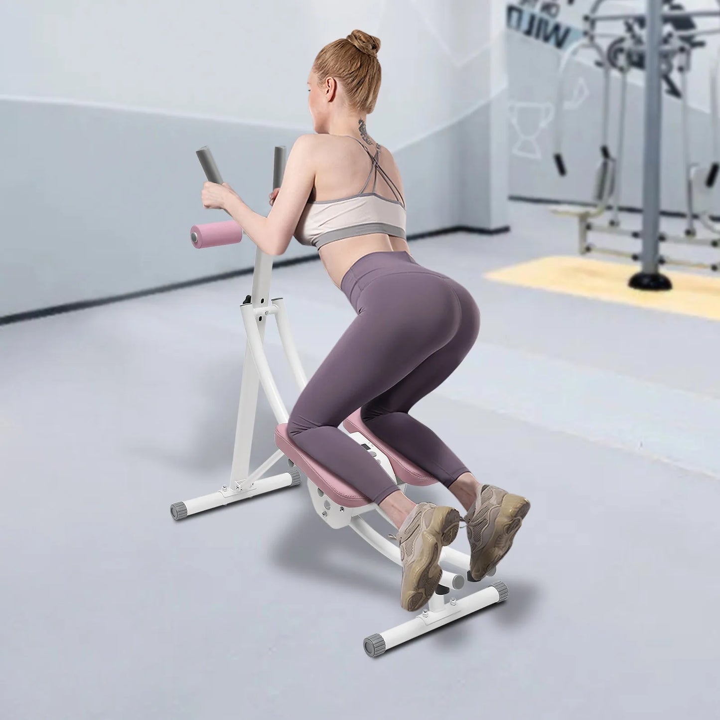 Ab Trainer Abdominal Workout Machine Carbon Steel 150kg Load