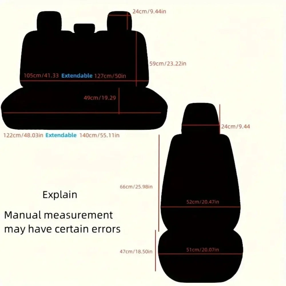 Comfort Edition PU Leather 5 Seater Seat Covers With 2 Headrests Included Wear Resistant Easy To Clean