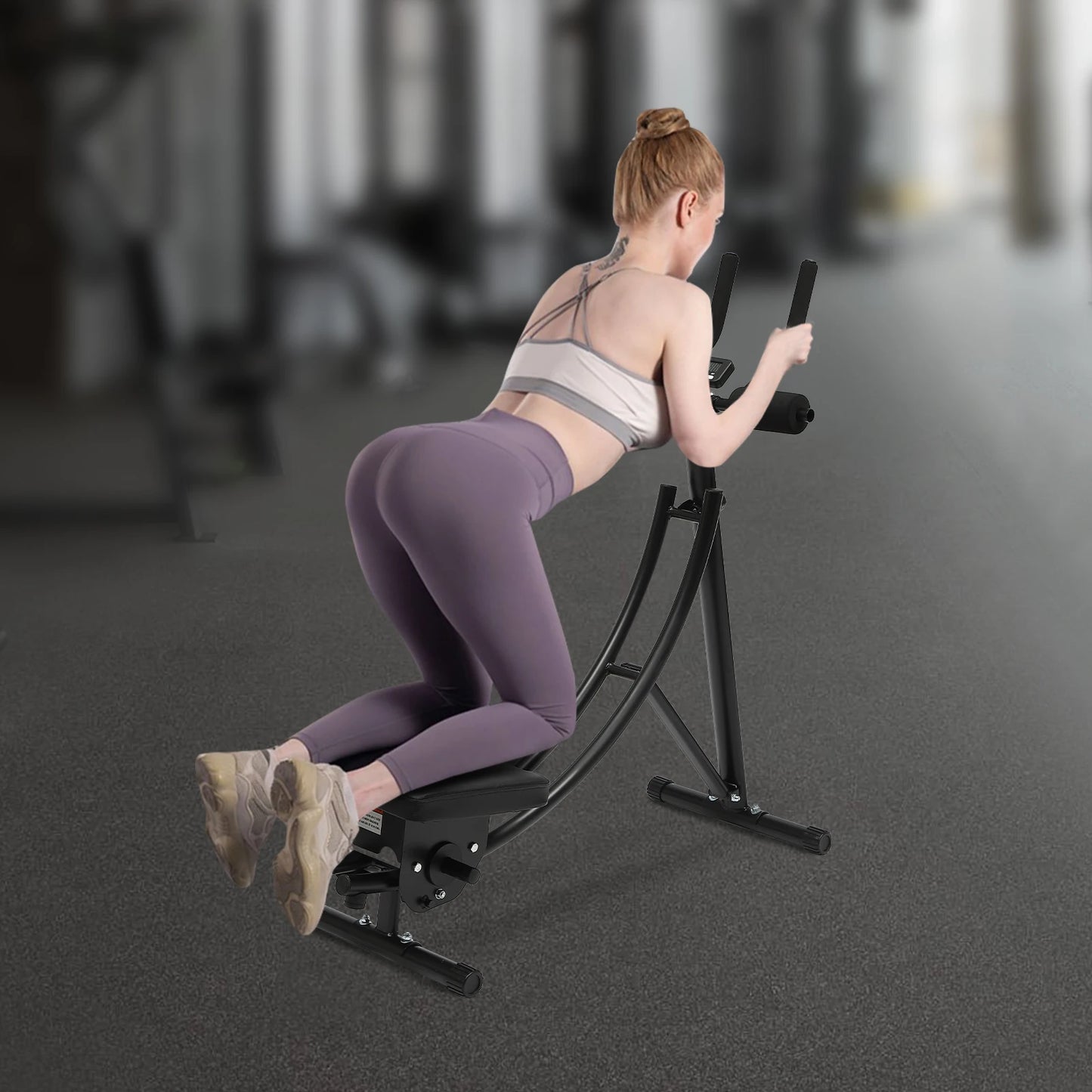 Ab Exercise Machine Foldable Crunch Trainer With LED Display