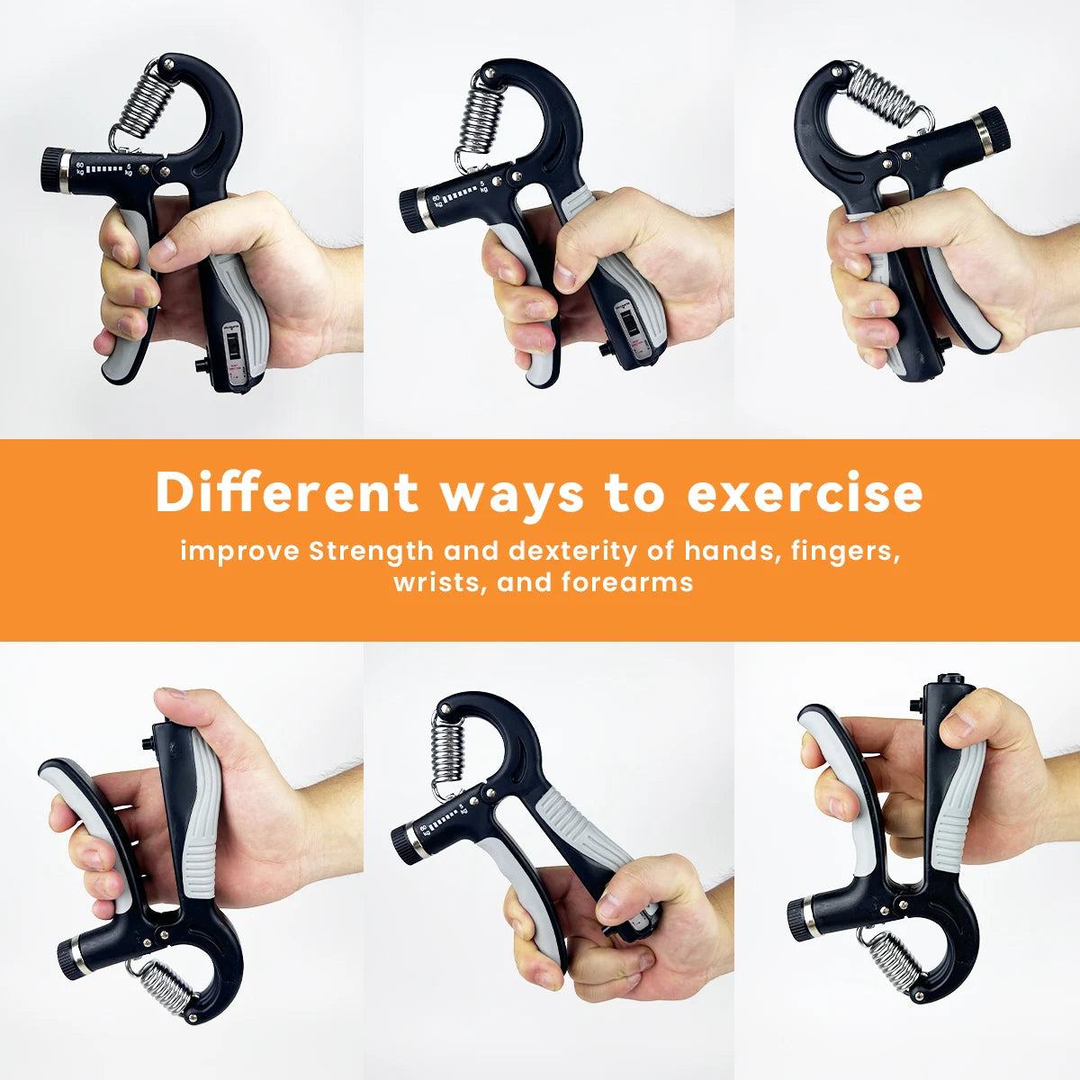 Grip Strength Trainer Adjustable Hand Grip Strengthener For Forearm Rehab