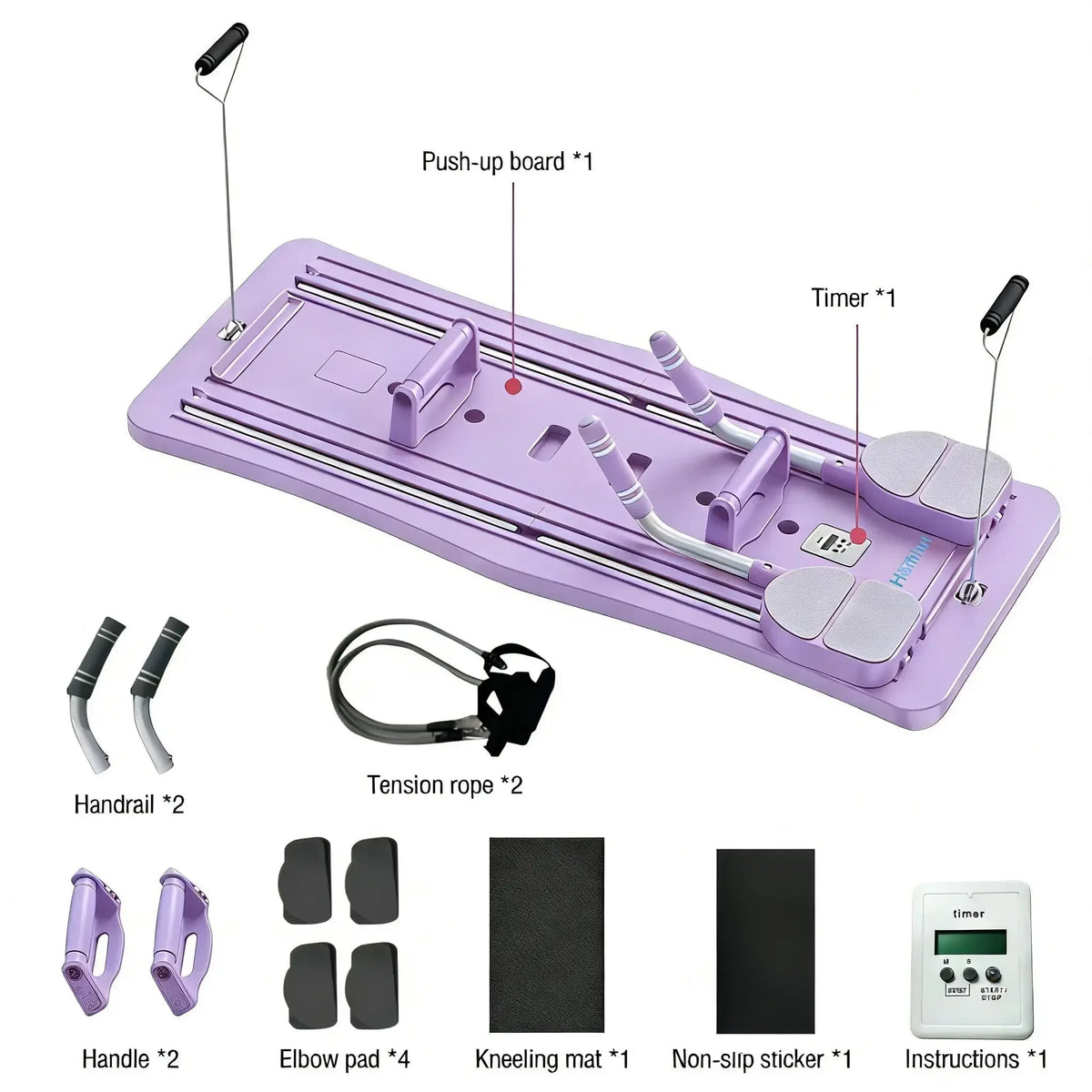 Multi Functional Foldable Ab Workout Board With Resistance Bands