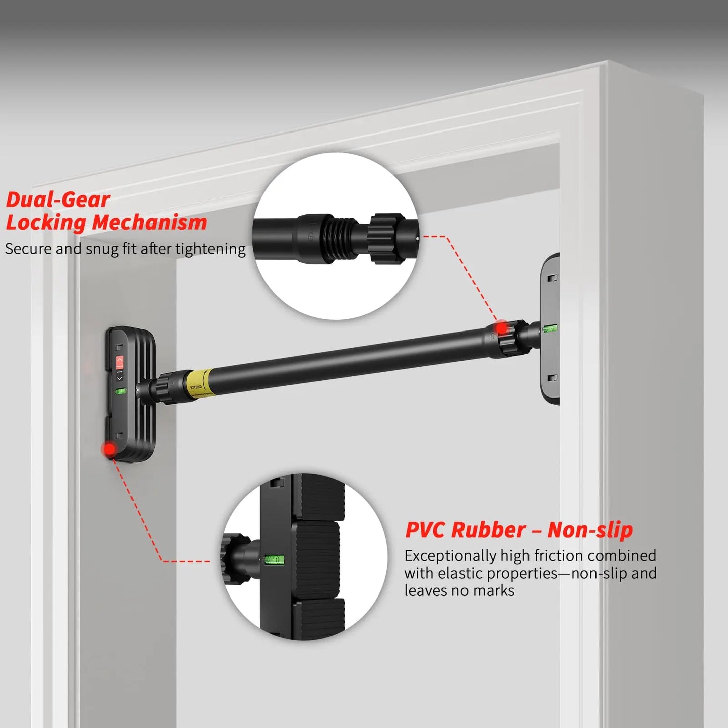 Adjustable Pull Up Bar For Doorway With No Screws