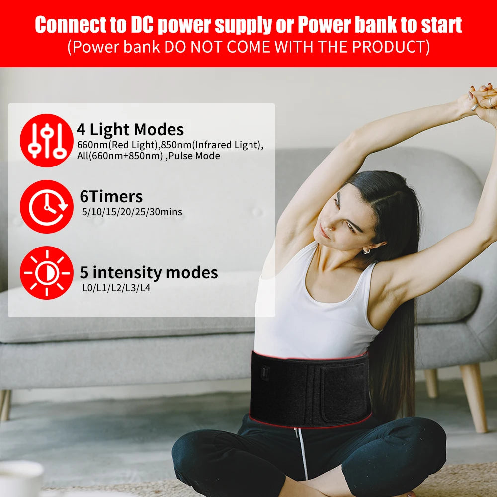 NoHign Electronic Red Light Therapy Belt 660nm 3in1 LEDs