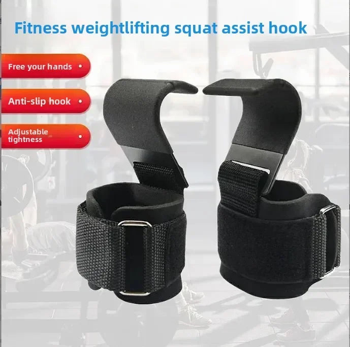 MIHJUSFDH Non-Slip Weight Lifting Hooks Pair For Deadlift And Pull-Ups