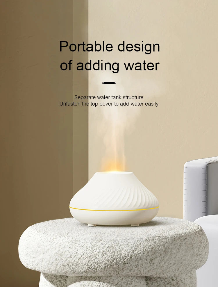 Volcanic Aroma Diffuser Essential Oil Lamp USB Portable Humidifier Night Light