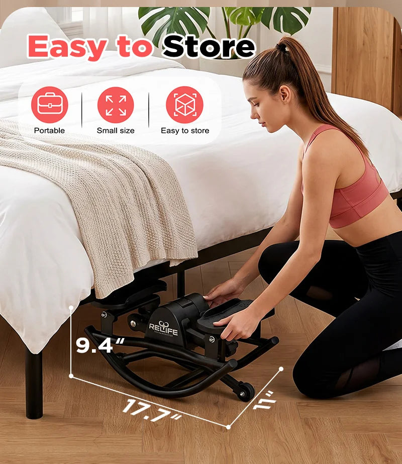 Relife 3D Lateral Rocking Stepper With Resistance Bands
