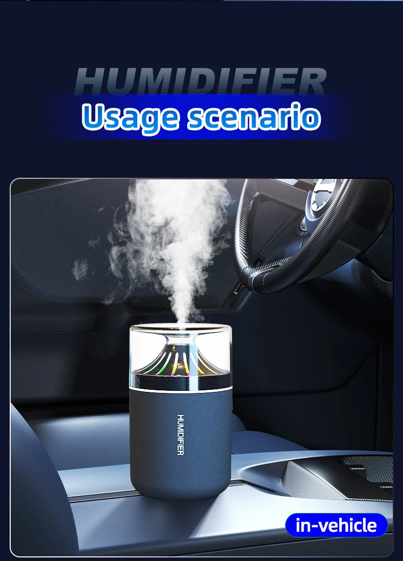 Gradual Change Atmosphere Light Vehicle Humidifier Mist for Fresh Air