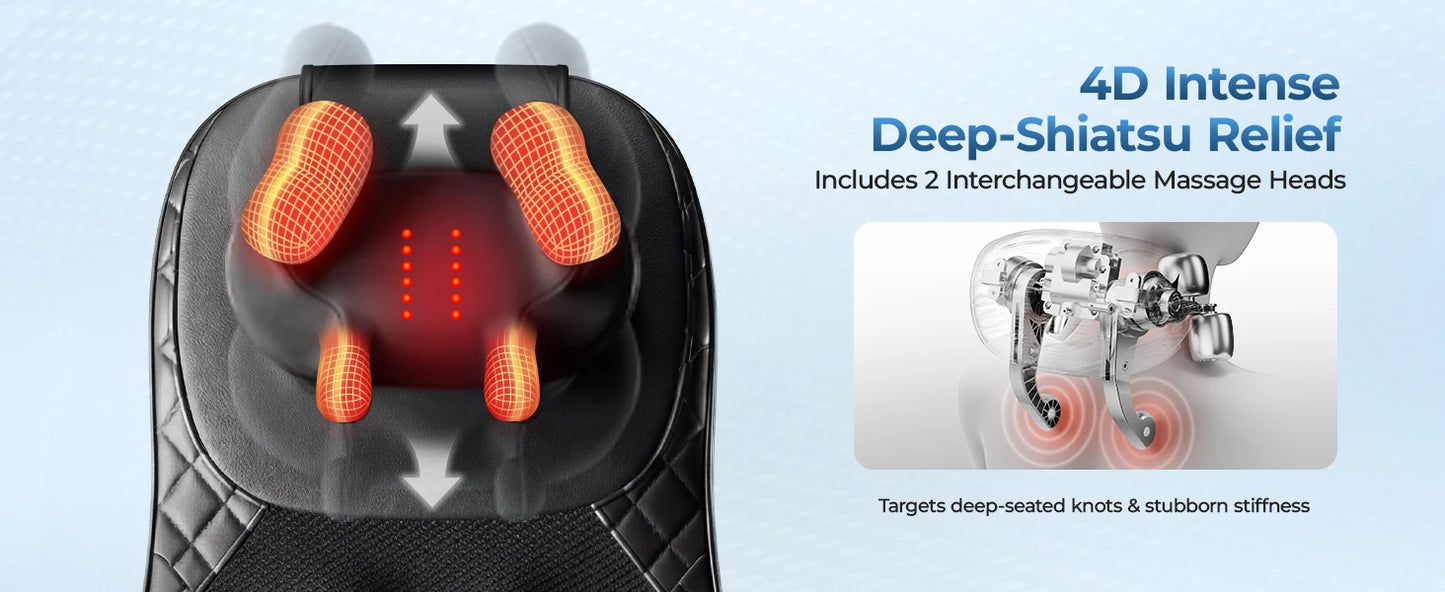 HIMOUTA Shiatsu Massage Cushion With Heat For Home Use