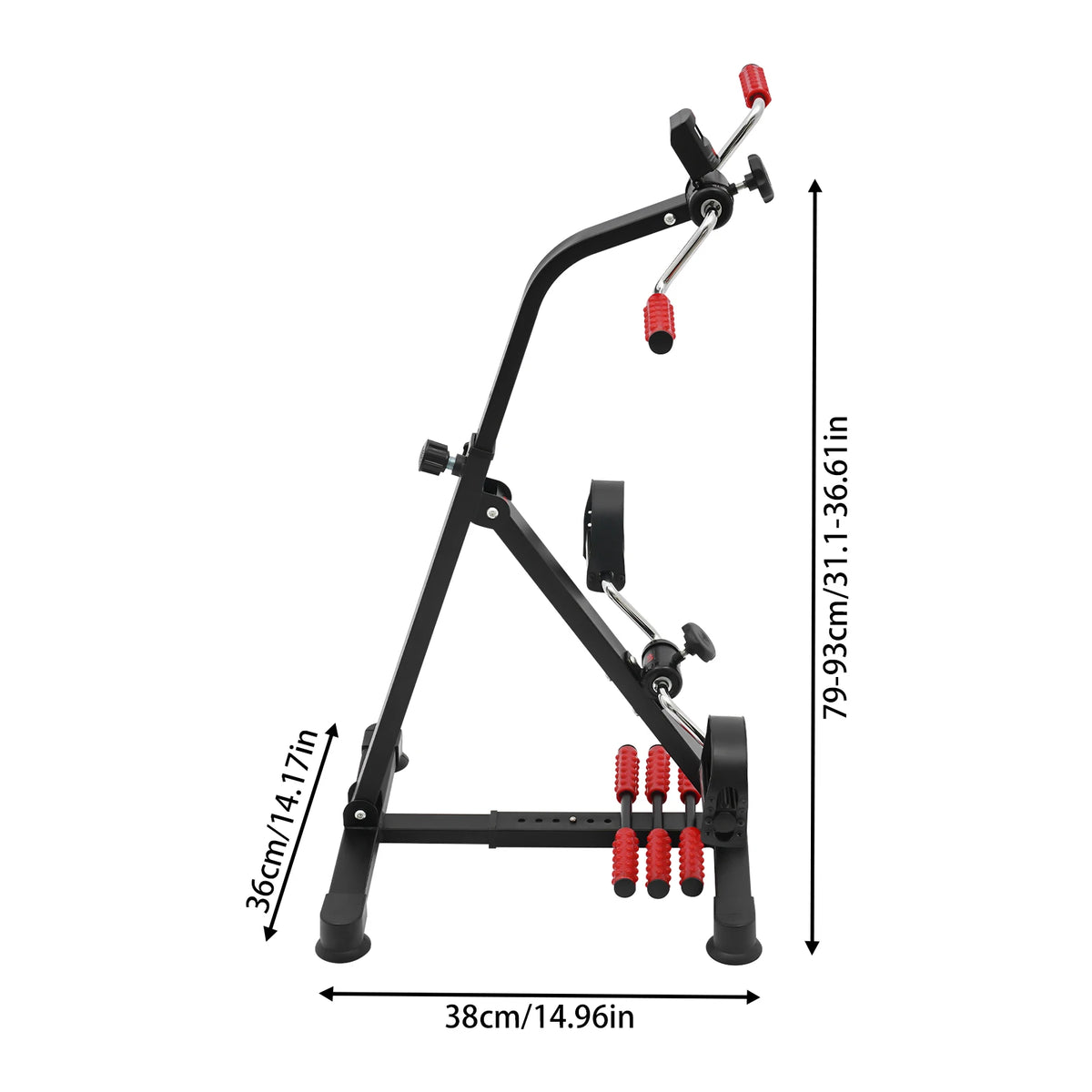 Step Machine, Pedal Exerciser Bike, Fitness Bike, Black Stationary Exercise Cycle with Monitor Pedals, Adjustable Resistance, LCD Display Tracks Time Count Distance Calories, Home Gym Cardio Trainer for Muscle Strengthening a