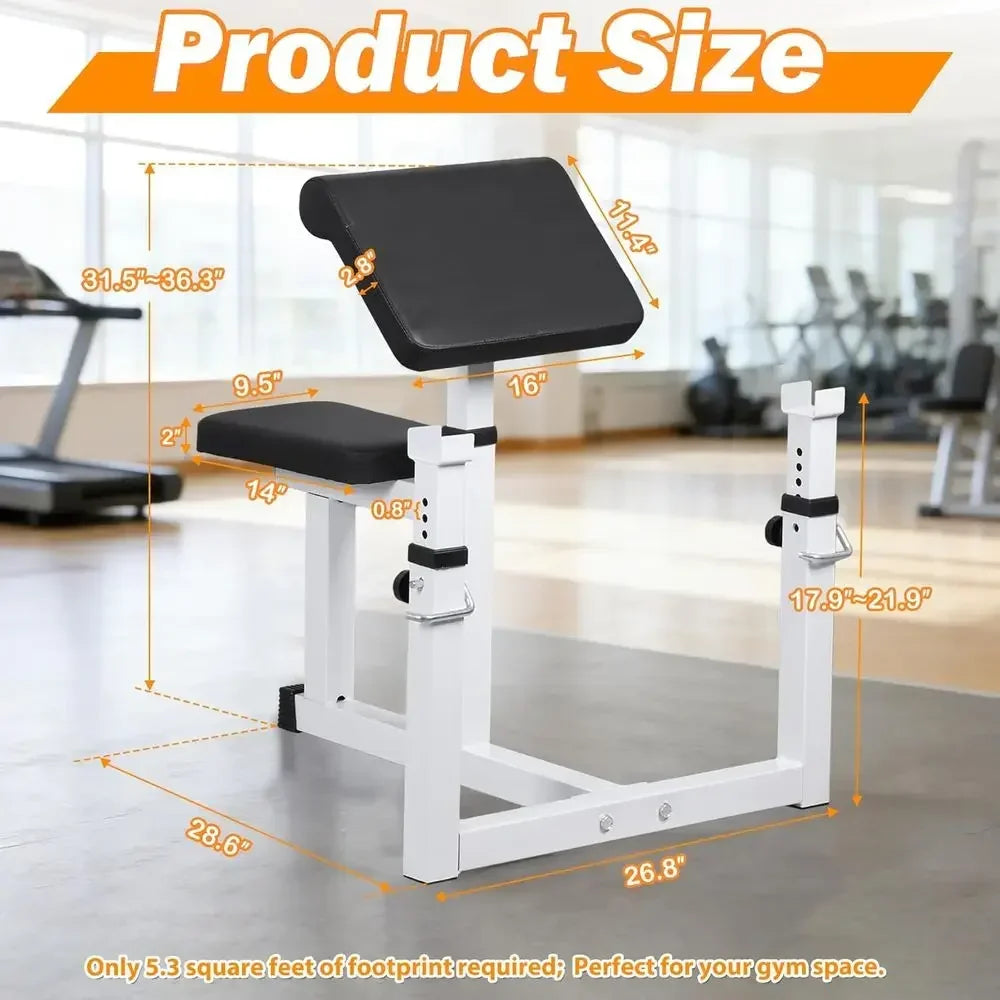 550-Pound Capacity Home Gym With Adjustable Curl Bench Bar Rack