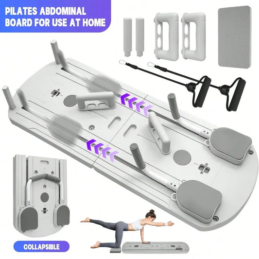 Foldable Pilates Reformer Board Multi Purpose Home Workout Equipment
