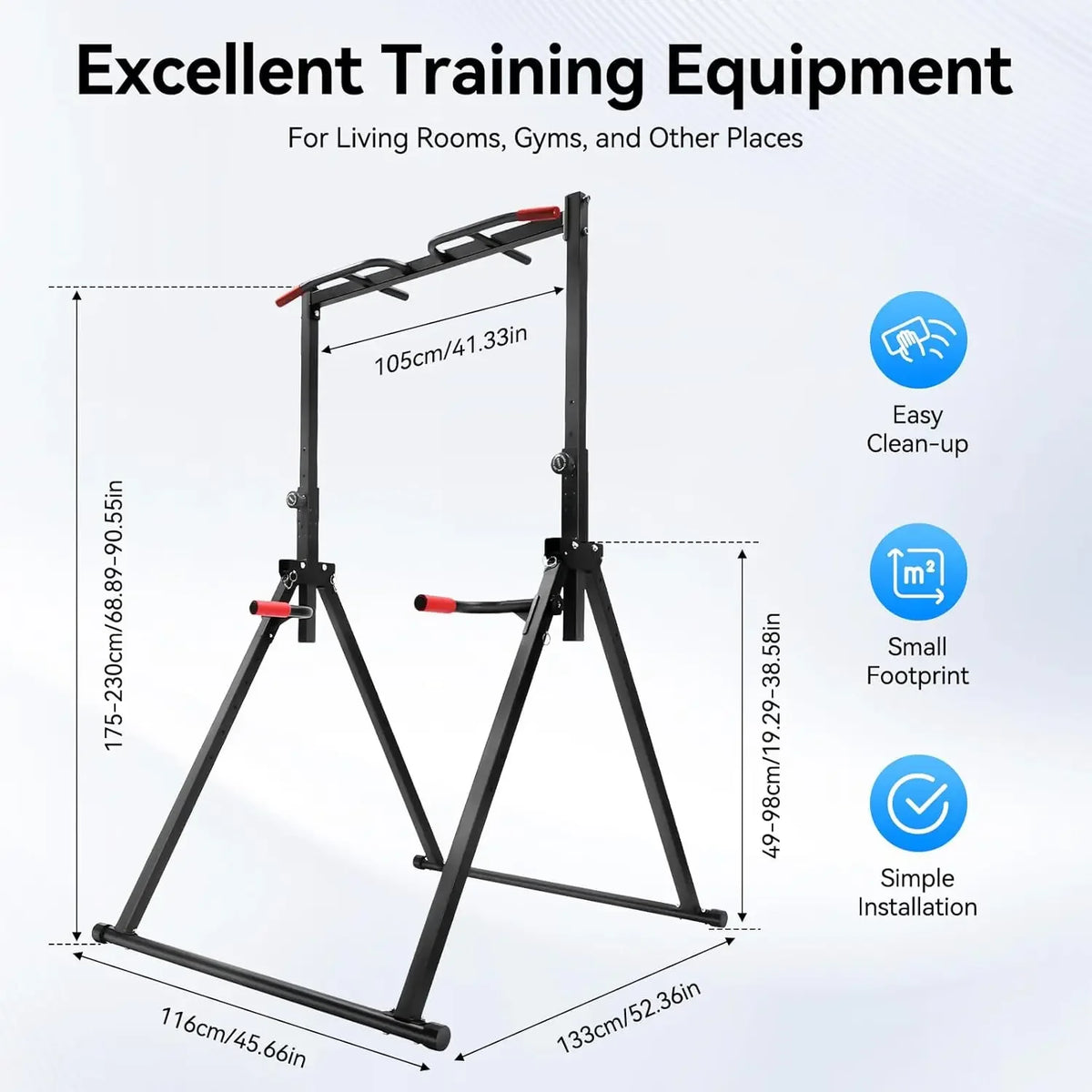 Adjustable Power Tower Pull Up And Dip Station Home Gym