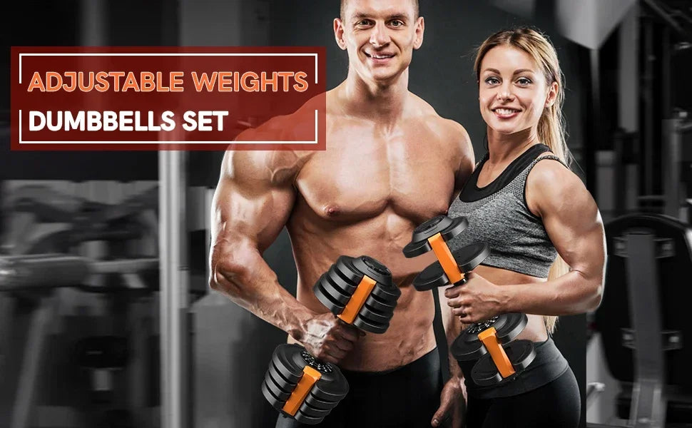 KERDOM Adjustable Dumbbell Set Barbell Kettlebell Push Up Stand