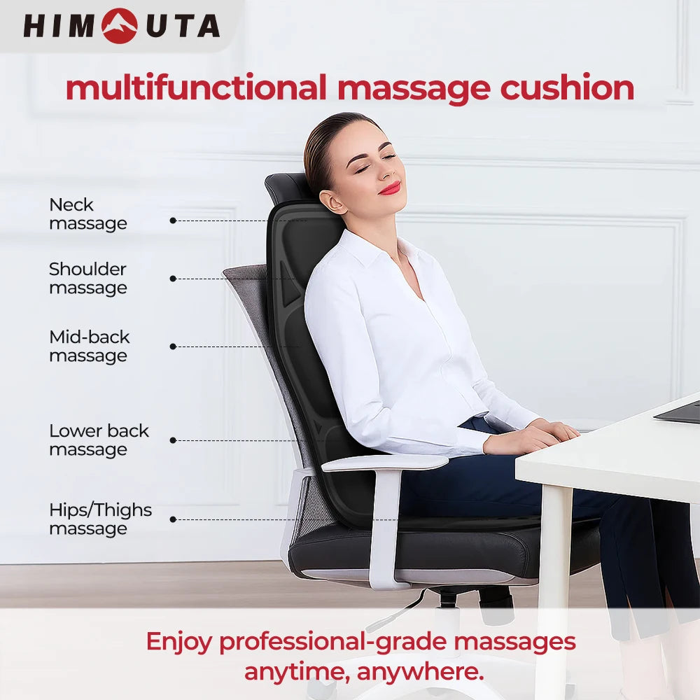 HIMOUTA Electric Back Massager Full Body Chair Cushion Heating