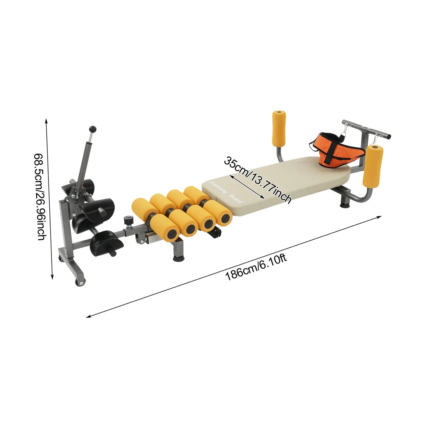 Electric Stretching Bench With Adjustable Back And Neck Relief