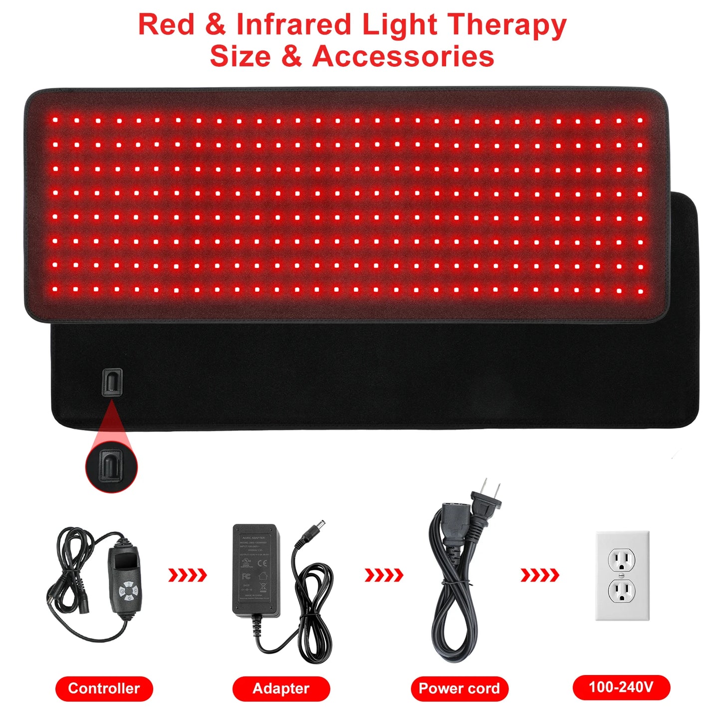 LOVTRAVEL Premium Light TherapyMat ForFullBodyNearInfrared LEDRelaxationTherapyDevice