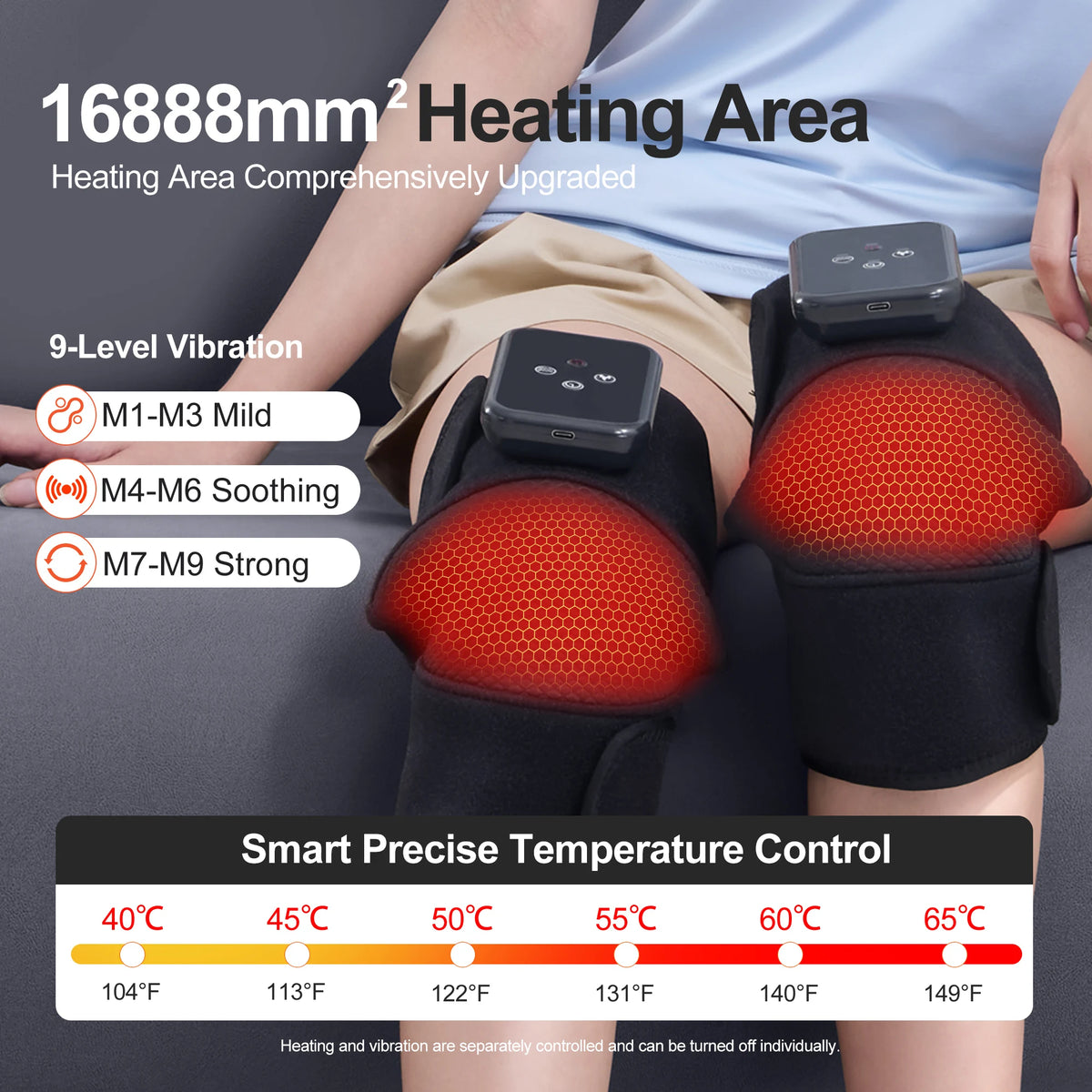 Leercon 3 in 1 Heated Knee Elbow Shoulder Massager