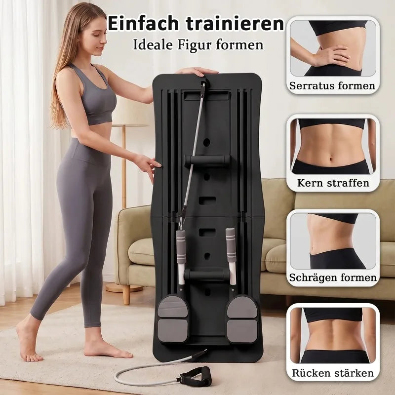 Multi Functional Foldable Ab Workout Board With Resistance Bands