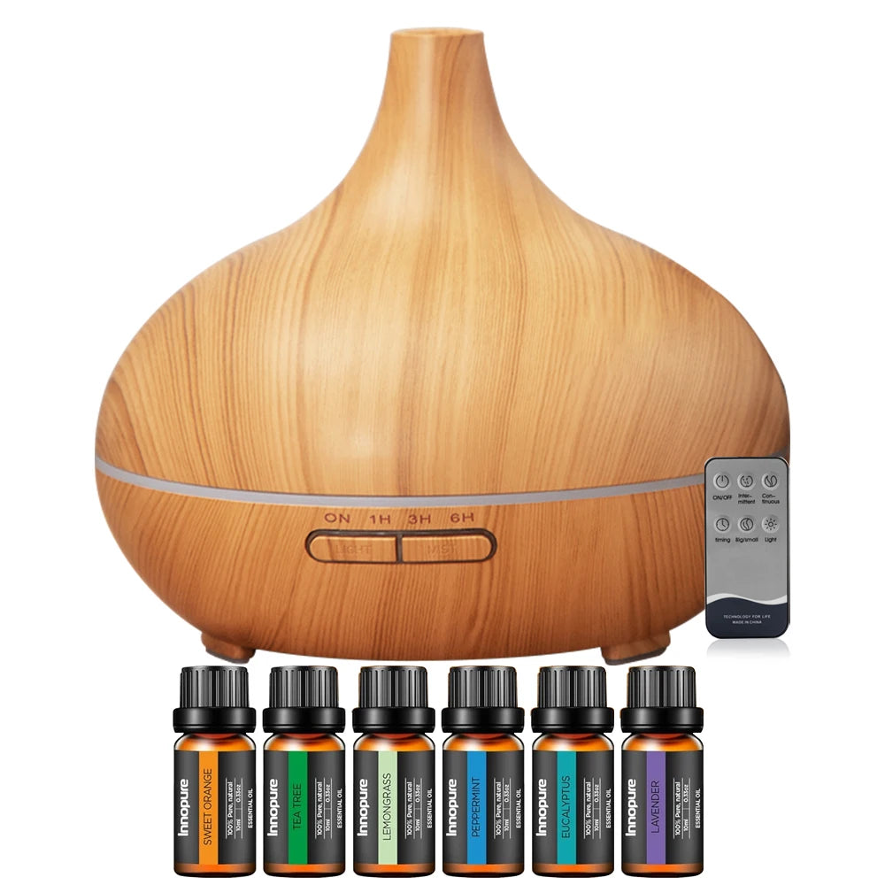 Oeny Ultrasonic Aromatherapy Diffuser With 6 Essential Oils Set