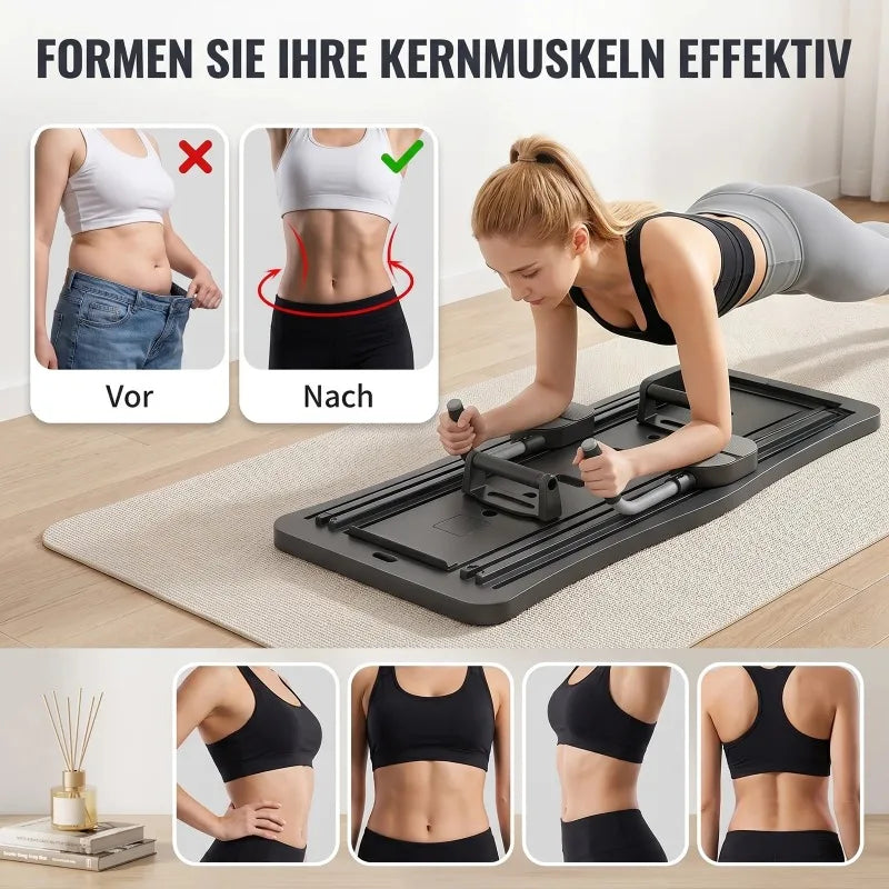 Foldable Multi-Functional Ab Workout Board With Resistance Bands
