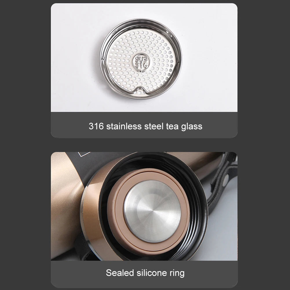 Alloet 1000Milliliter Stainless Steel Insulated Thermal Bottle Vacuum Flask DoubleWall