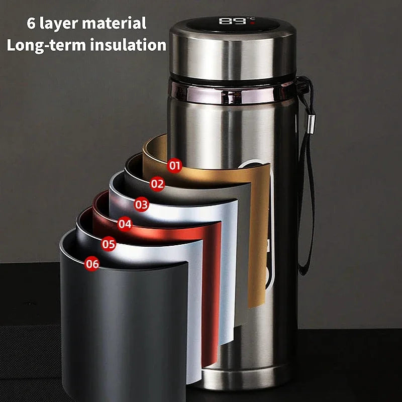 Drinkware Stainless Steel Thermos Bottle with LED Temperature Display