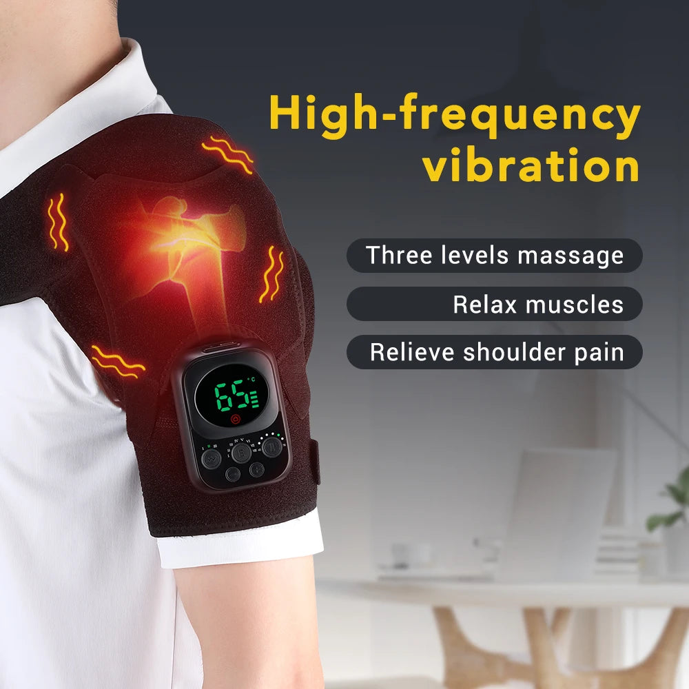 Hailicare Electric Heating Shoulder Knee Massager Brace LED APP TherapeuticRecovery