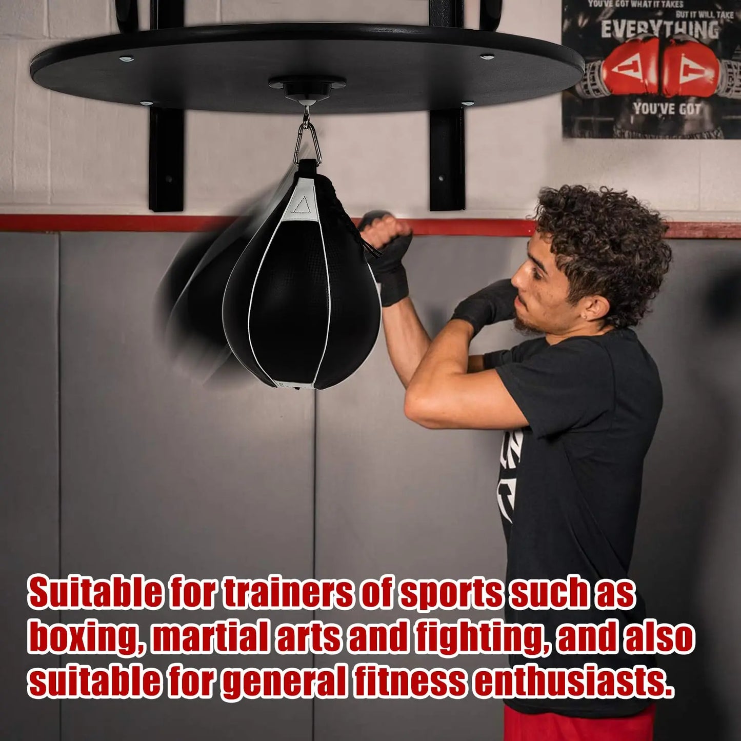 HiMISS Adjustable Speed Bag Platform 360 Swivel Wall Mount Kit