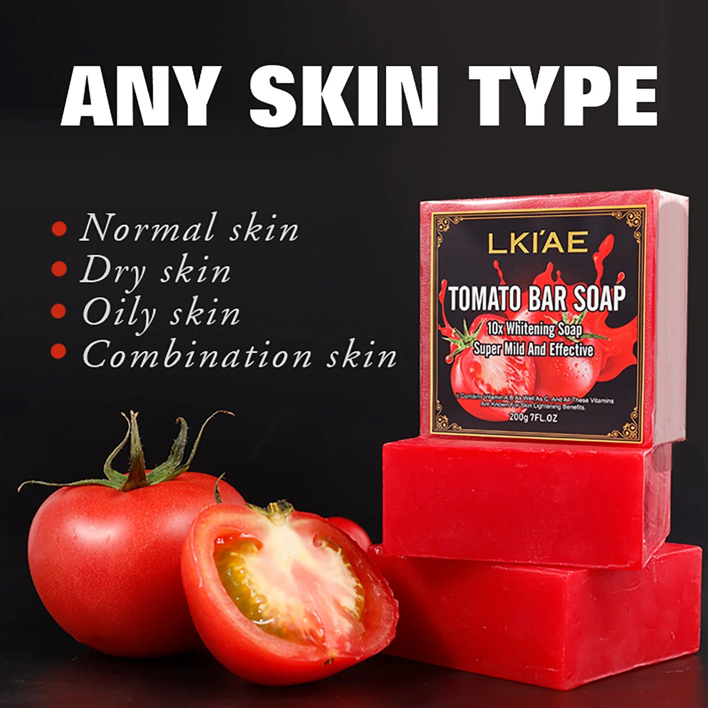 AILKE Organic Tomato Soap Bar For Face And Body WhiteningHydratingSkinBrighteningMoisturizing