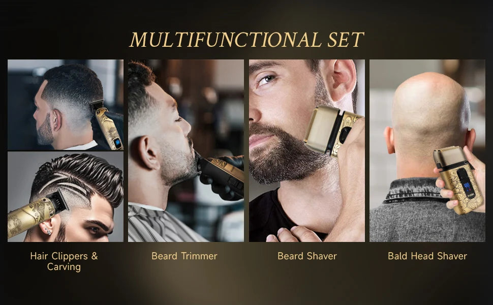 Oudim Triple Blade Foil Shaver For Men Grooming Kit