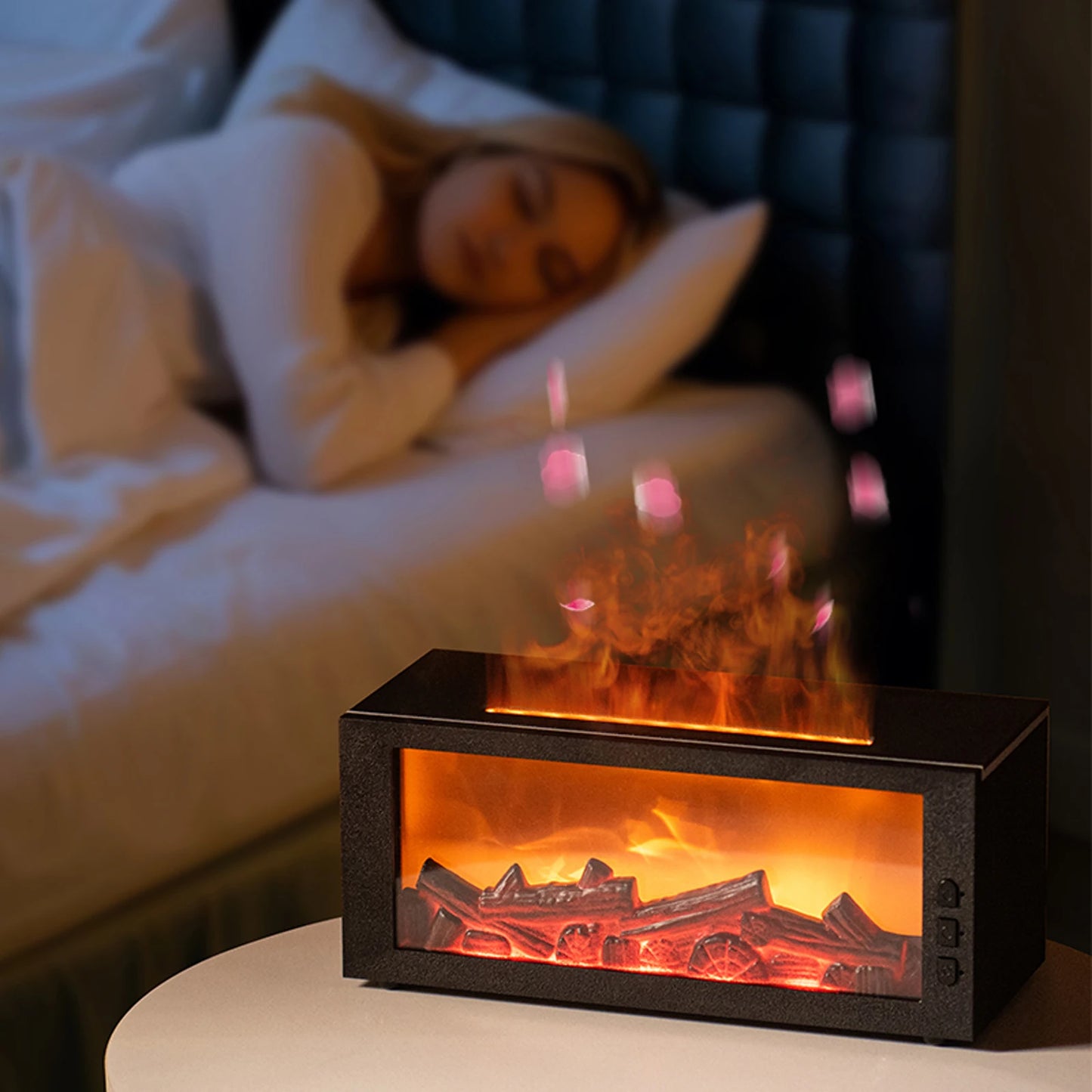 Flame Air Diffuser Humidifier And Aromatherapy Diffuser For Bedroom