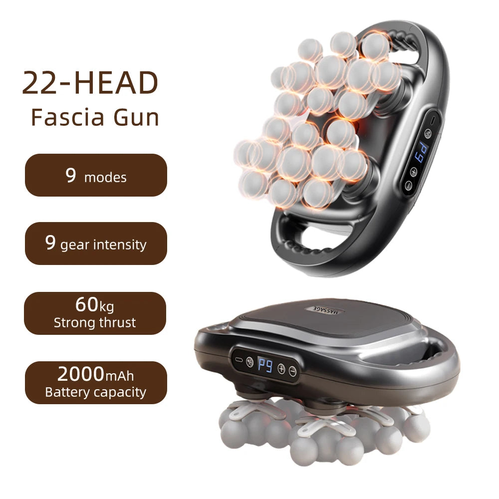 Foreverlily 22-Head Fascia Gun High Frequency Massage Gun
